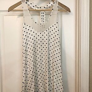 American Rag Black Polka Dot Racerback Tank-Sz S